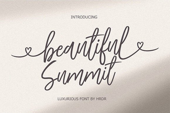 Beautiful Summit: The Modern Script Font for Polished Web Design