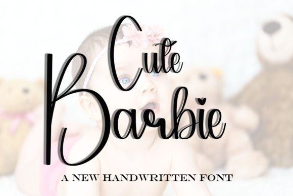 Cute Barbie: The Perfect Script Font for Handmade Crafts and Labels