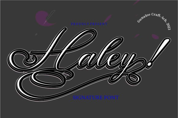Haley: A Signature Calligraphy Font for Modern Branding