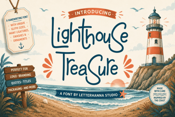 Lighthouse Treasure: The Handwritten Typeface for Memorable Brands