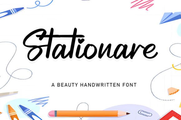 Stationare: A Sweet Handwritten Typeface for Modern Branding